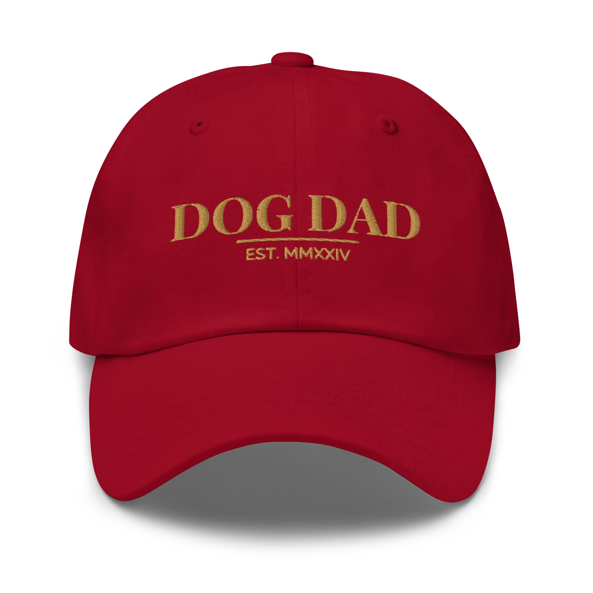 dog dad hat in red