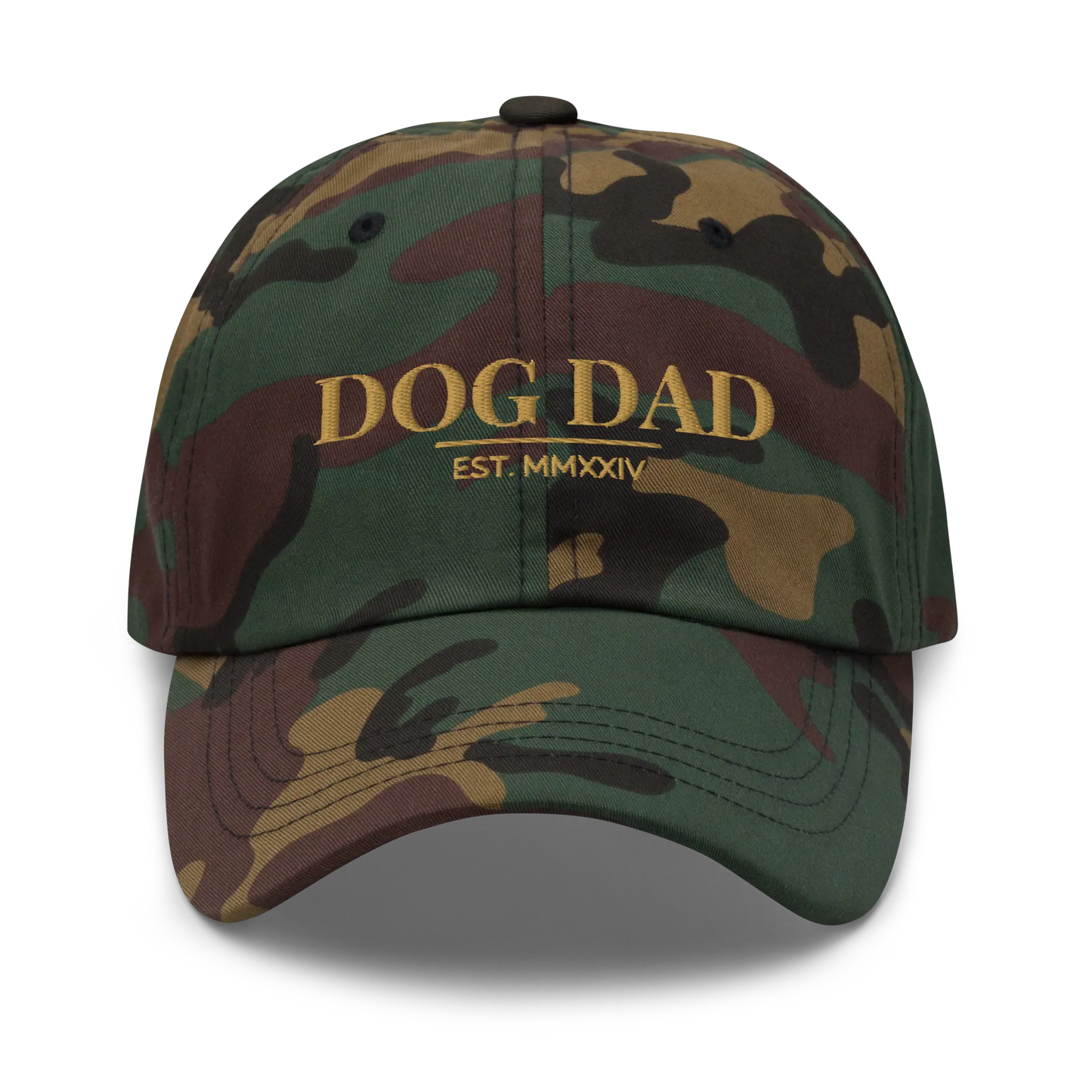 dog dad hat in camo
