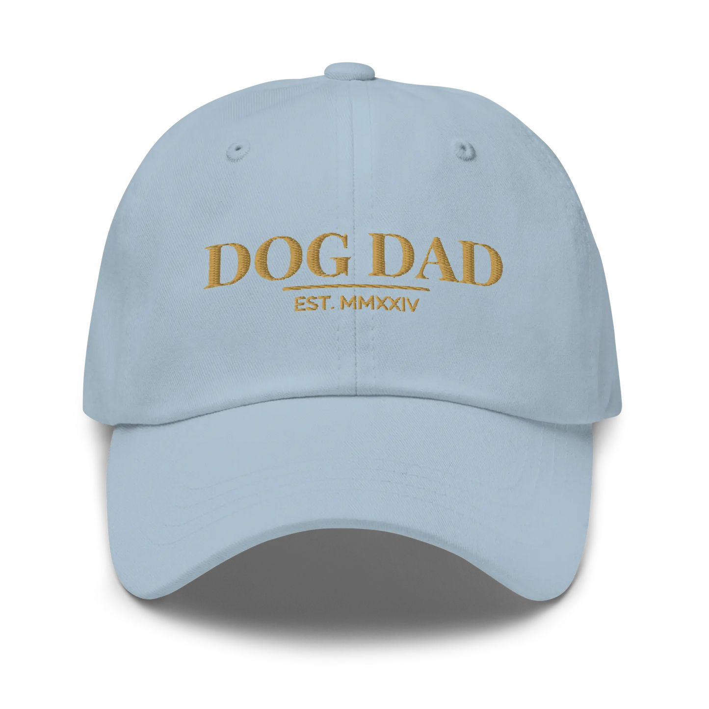 dog dad hat in light blue