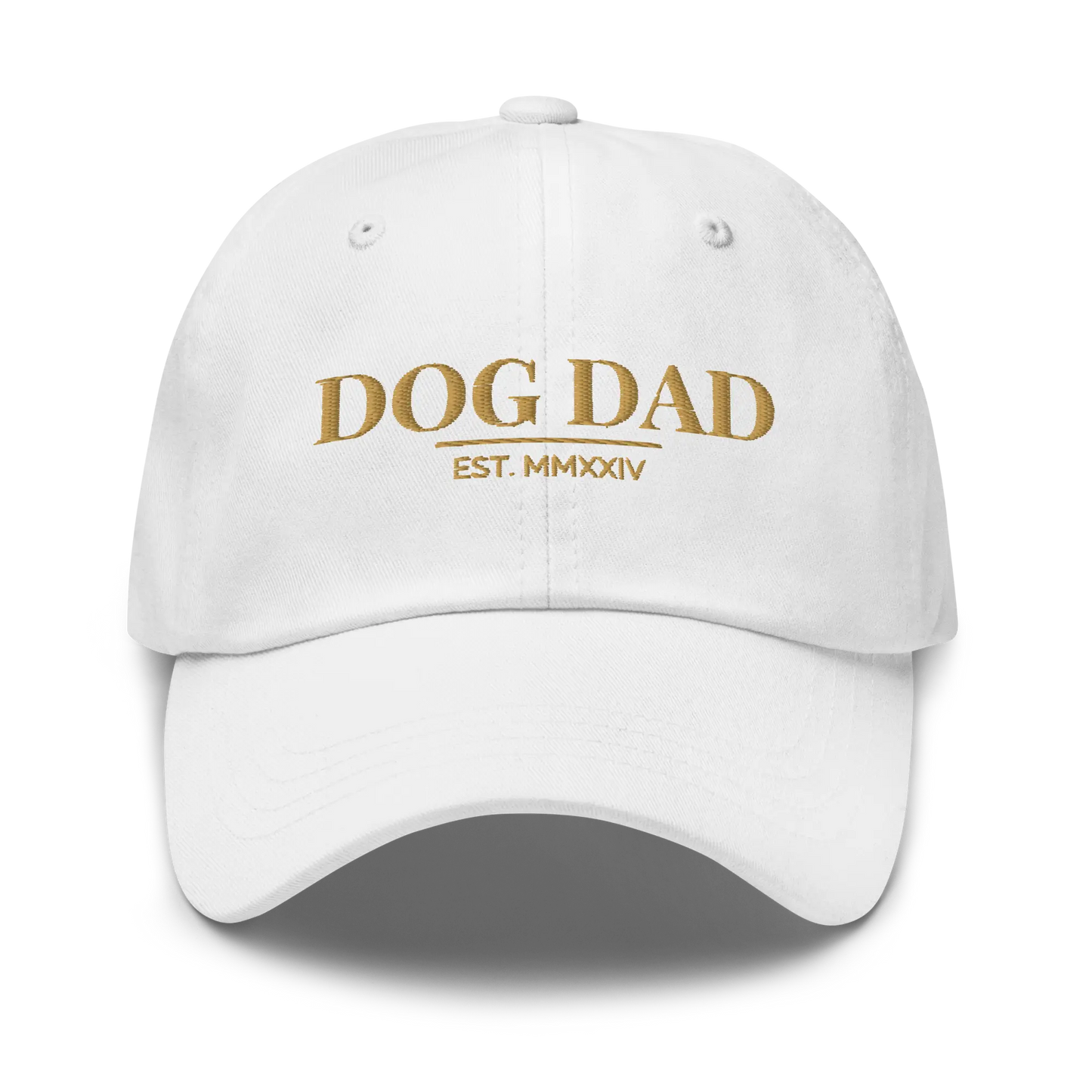 dog dad hat in white