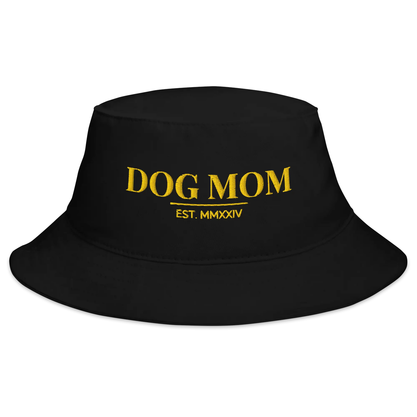 dog mom bucket hat in black color