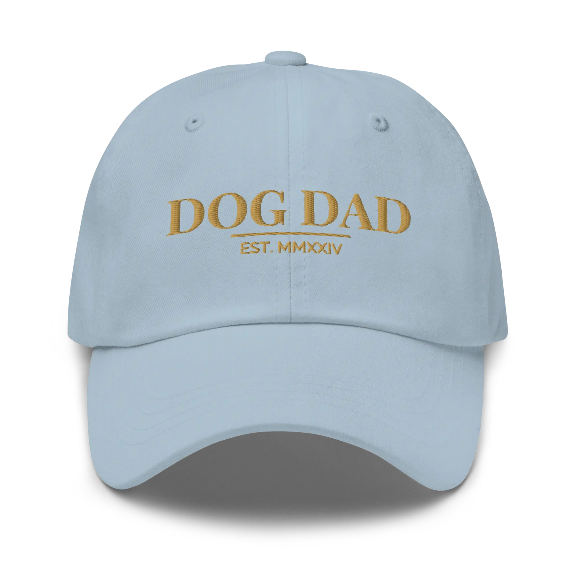 dog dad hat in light blue